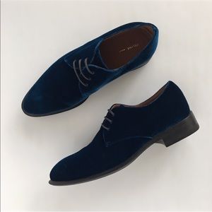 CÉLINE Blue Velvet Oxfords